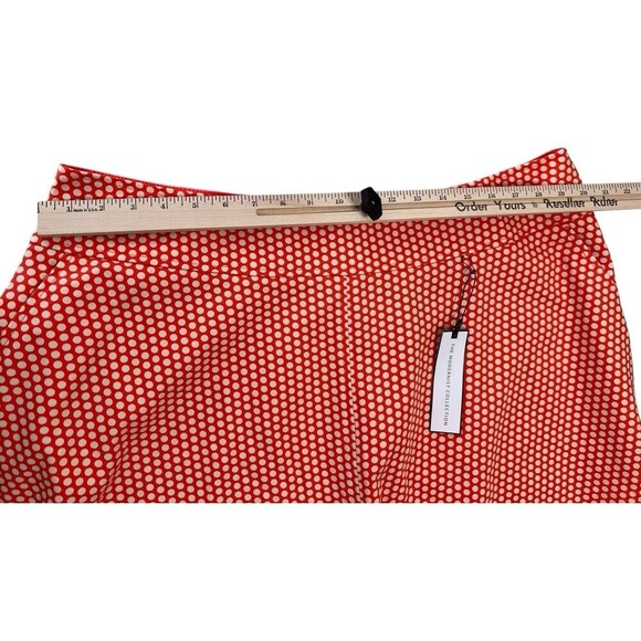 LANE BRYANT Women Stretch Cotton A-Line Flare Skirt Orange Polka Dot Size 20 - Picture 5 of 10